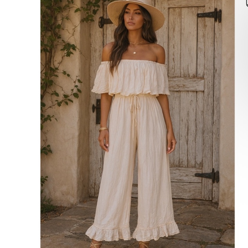 Jaded Gypsy The WC Romper in Parchment O/S